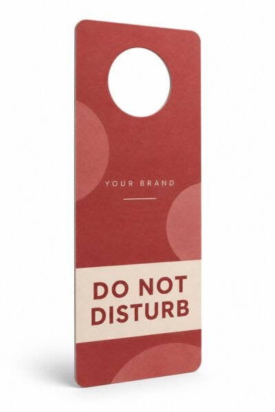 Custom rectangle door hanger printing in Dubai, hotel and promotional door hanger