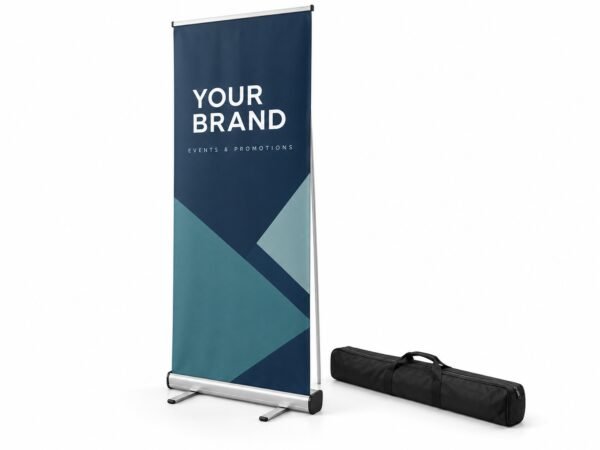 Roll up banner stand with printed graphic, Dubai