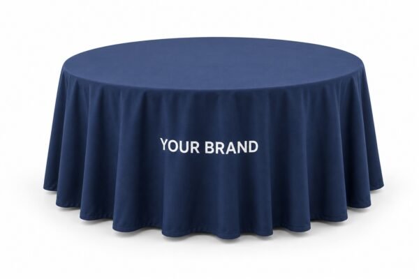 Round Table Cover printed with logo in Dubai