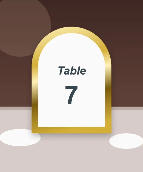 Metallic Table Numbers