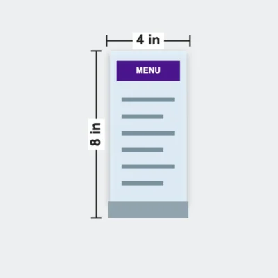 Acrylic Menu Holder 4 x 8 in