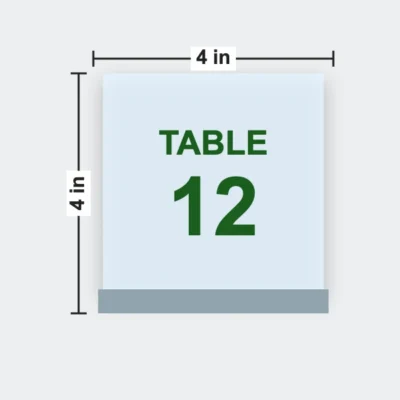 Metal Acrylic Table Numbers 4 x 4 in