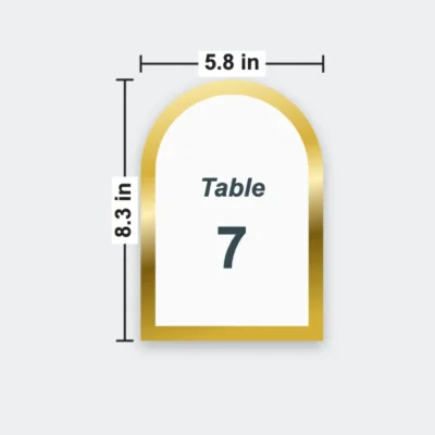Metallic Table Numbers 5.8 x 8.3 in