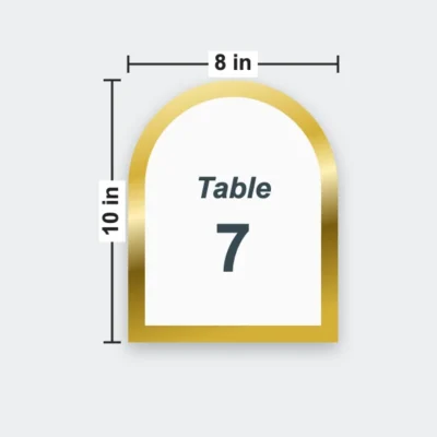 Metallic Table Numbers 8 x 10 in