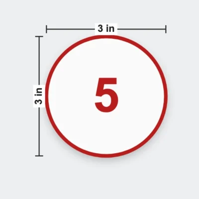 Paper Table Numbers 3 x 3 in