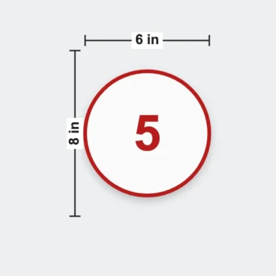 Paper Table Numbers 6 x 8 in