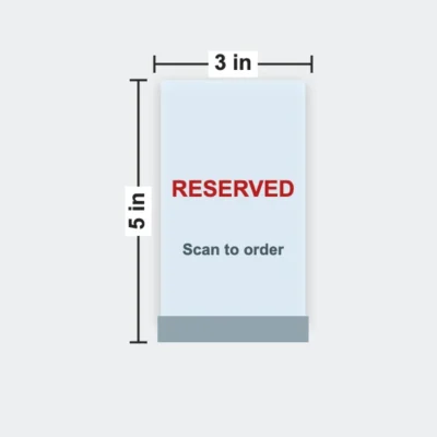 Acrylic Table Signs 3 x 5 in