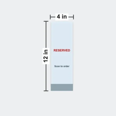 Acrylic Table Signs 4 x 12 in