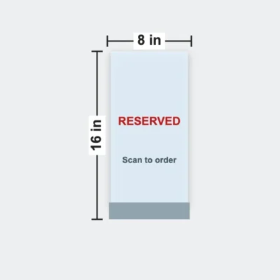 Acrylic Table Signs 8 x 16 in