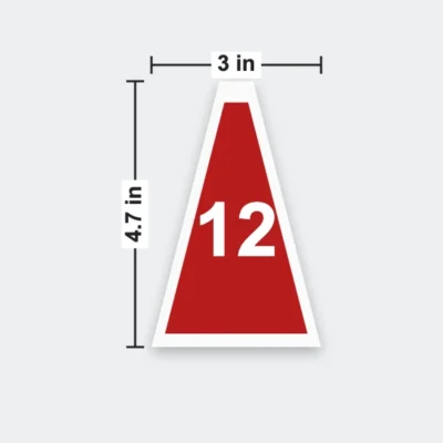 Tent Table Numbers 3 x 4.7 in