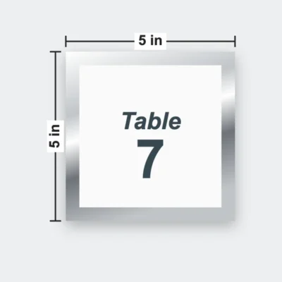 Wedding Table Numbers 5 x 5 in