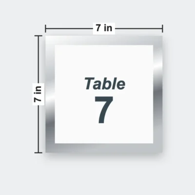 Wedding Table Numbers 7 x 7 in