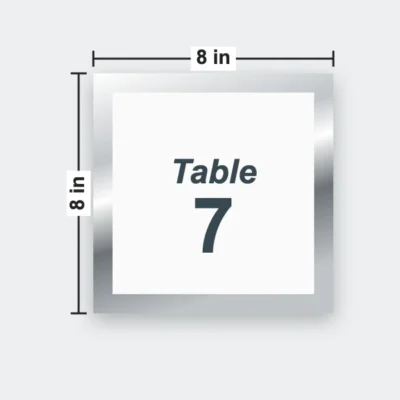 Wedding Table Numbers 8 x 8 in