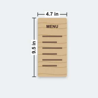 Wooden Menu Board 4.7 x 9.5 in