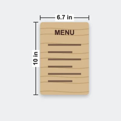 Wooden Menu Board 6.7 x 10 in