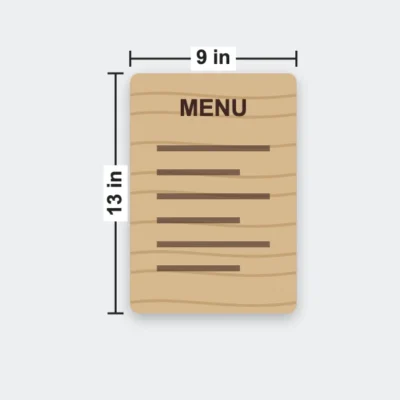 Wooden Menu Board 9 x 13 in