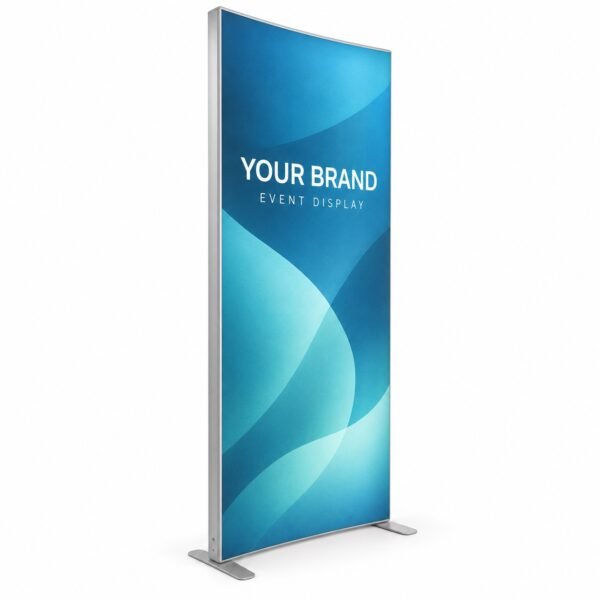 SEG Curved Lit Display, exhibition display printed in Dubai