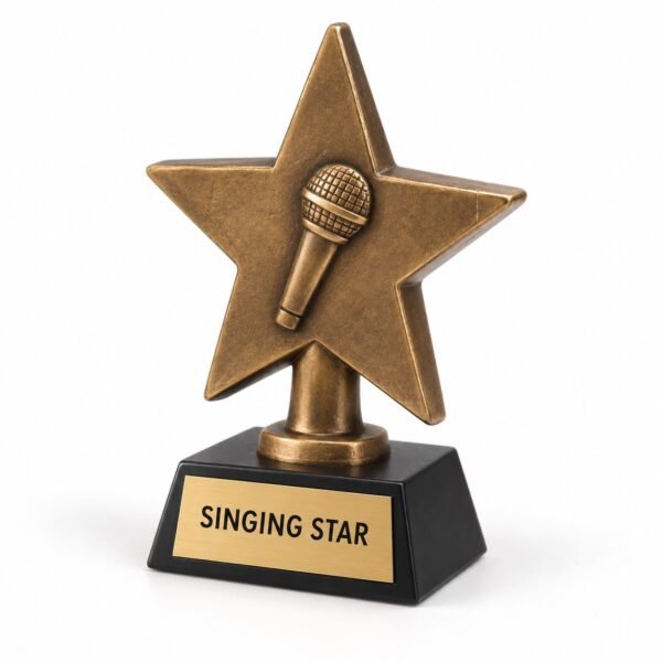 Singing Star Trophy, custom resin trophy made in Dubai