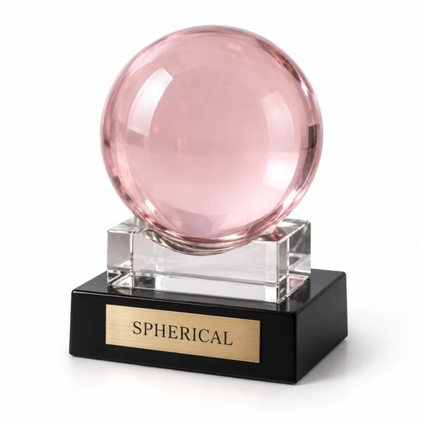 Spherical Coloured Crystal Trophy, custom crystal award made in Dubai