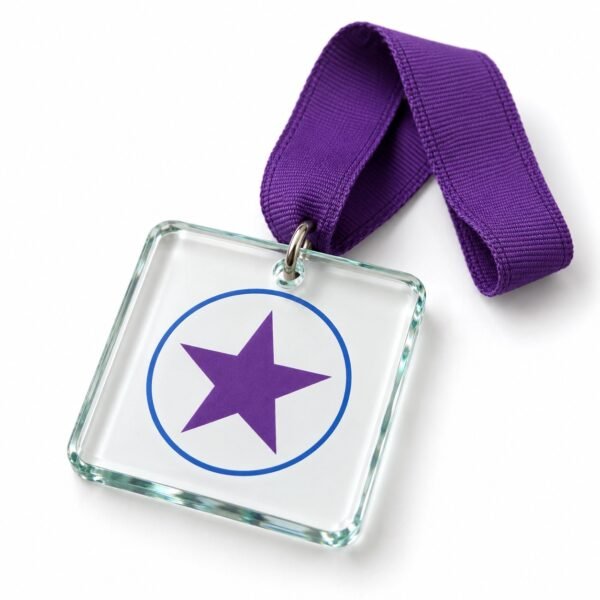 Custom square glass medals made in Dubai
