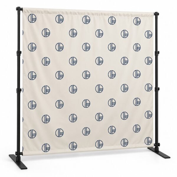 Adjustable backdrop banner stand media wall, Dubai