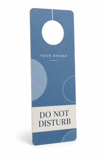 Custom standard door hanger printing in Dubai, hotel and promotional door hanger