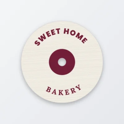Circle crepe paper sticker