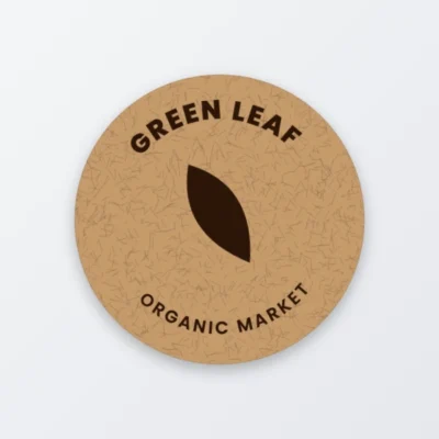 Circle kraft paper sticker