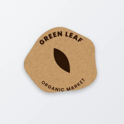 kraft custom shape sticker