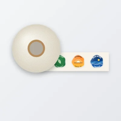 Roll of custom shape stickers