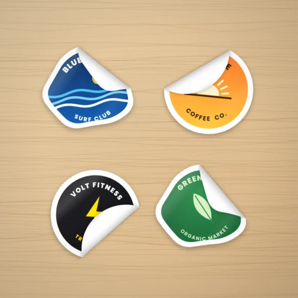 Easy peel die cut stickers lifting from the corner