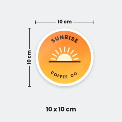 10 x 10 cm epoxy sticker