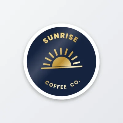 Gold foil sticker