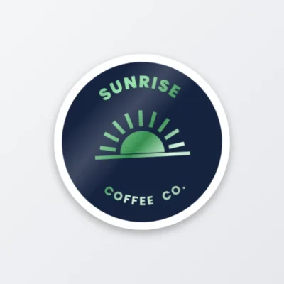 Green foil sticker