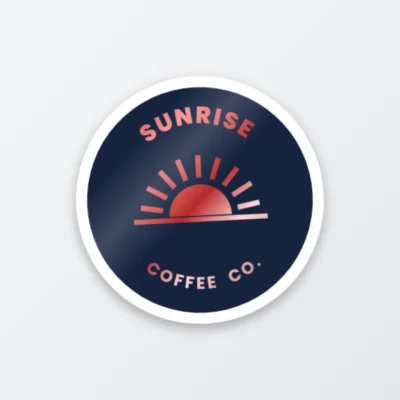 Red foil sticker