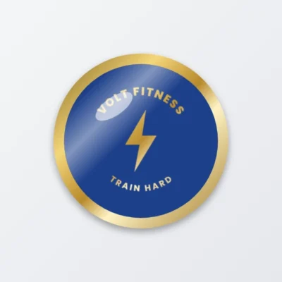 Epoxy metal badge sticker