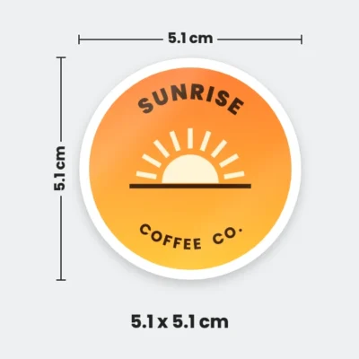 5.1 x 5.1 cm metal badge sticker