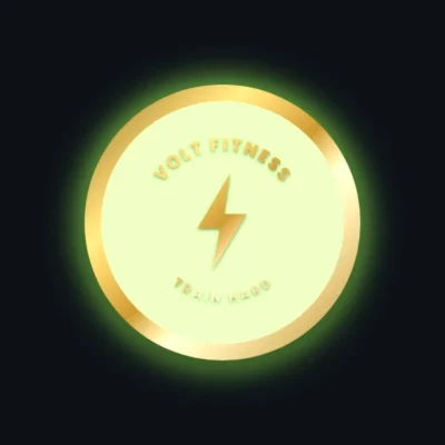 Metal badge sticker with glow