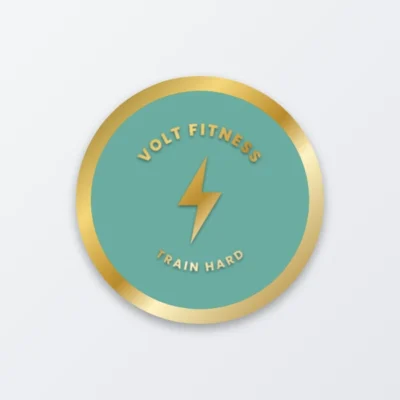 Metal badge sticker with transparent