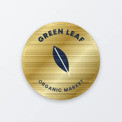 Brushed metallic gold sticker