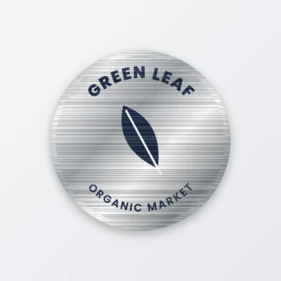 Brushed metallic silver sticker