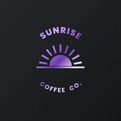 Purple metallic transfer sticker