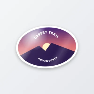 Glossy finish oval stickers