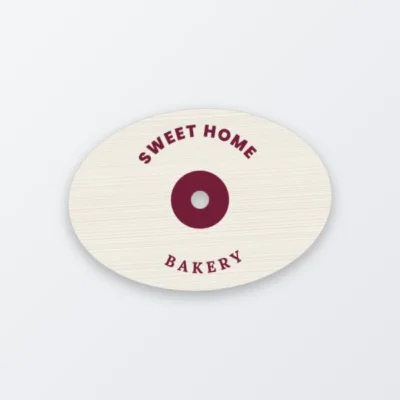 crepe oval sticker