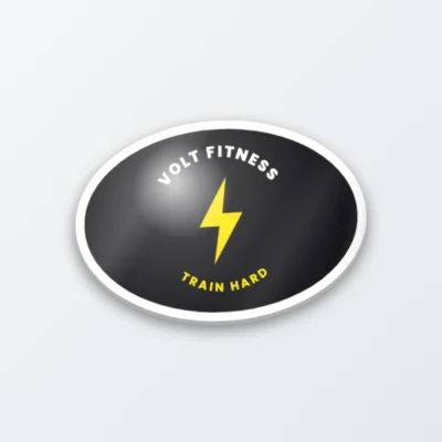 epoxy oval sticker