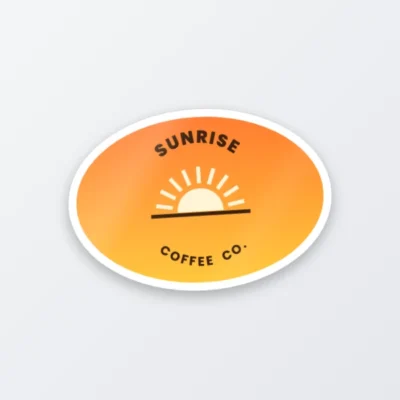 vinyl oval sticker