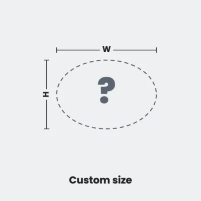 Custom size oval sticker