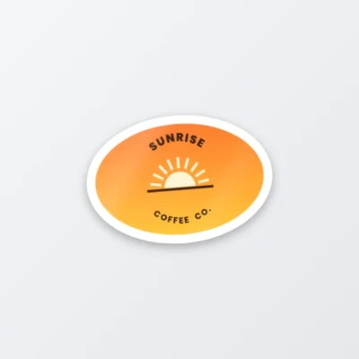 Die cut oval stickers