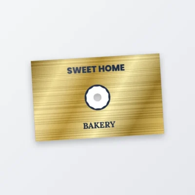 metallic gold rectangle sticker