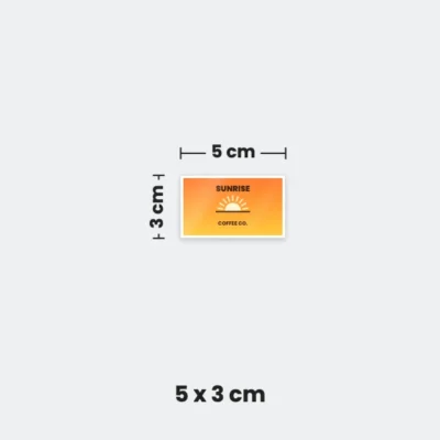 5 x 3 cm rectangle sticker